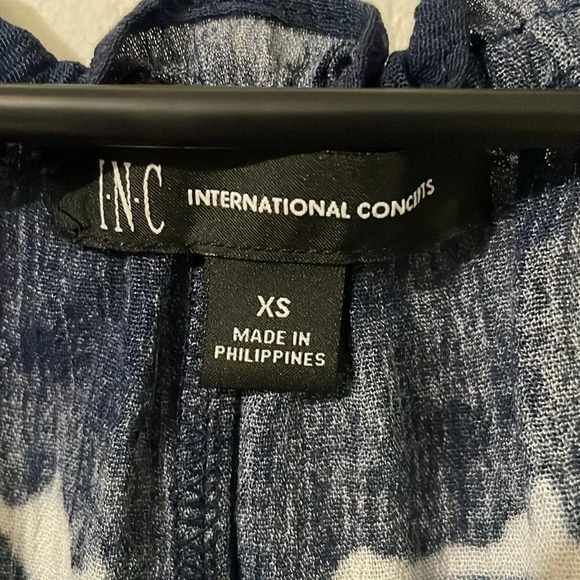 Inc international concepts boho navy and white light long sleeve - Picture 2 of 3